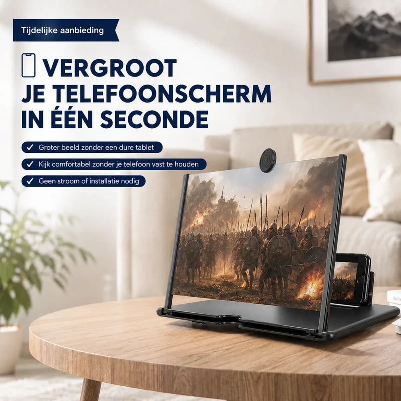 ViewMax™ Schermvergroter | Films kijken op je telefoon zonder 'm vast te houden
