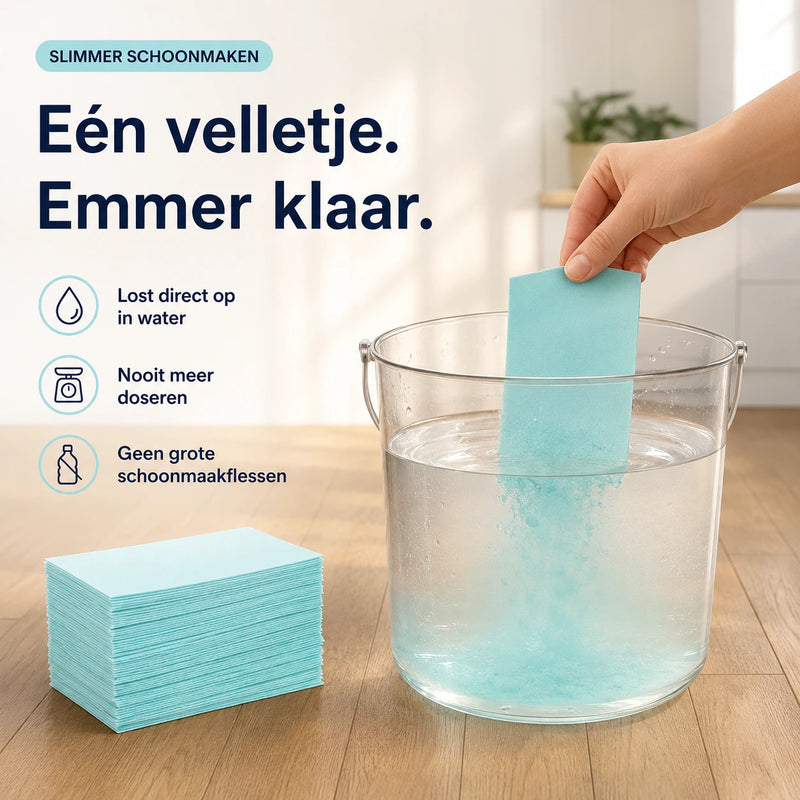 CleanDrop™ | Eén velletje, emmer klaar